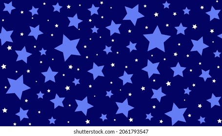 Seamless pattern with random stars on dark sky. Abstract vector illustration. Backgroundfor prints, textile, fabric, package, cover, greeting card ets