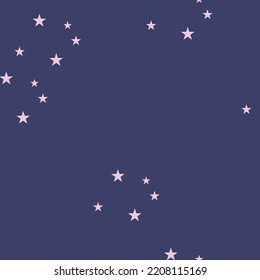 Seamless pattern with random stars on dark background.Cute pattern can be used as textile, fabric, wallpaper, banner and other. Vector illustration