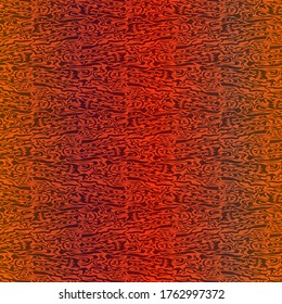 Seamless pattern of randomly chaotic shapes in orange hues with gradient, hand drawing illustration