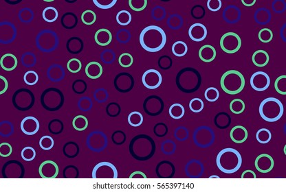 Seamless pattern of randomly positioned rings. Chaotic spread. Fashion camouflage