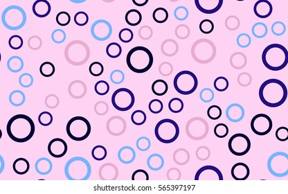 Seamless pattern of randomly positioned rings. Chaotic spread. Fashion camouflage