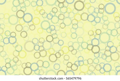 Seamless pattern of randomly positioned rings. Chaotic spread. Fashion camouflage.