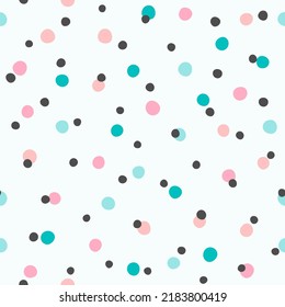 Seamless pattern with randomly scattered small dots. Simple vector illustration.