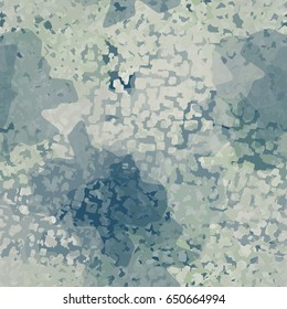 Seamless pattern. Randomly spaced colored spots. Fashionable camouflage. Blue-gray tones.