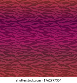 Seamless pattern of randomly wavy in muted pink and orange colors with gradient, hand drawing illustration