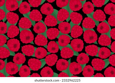 seamless pattern raspberries, food, berries  