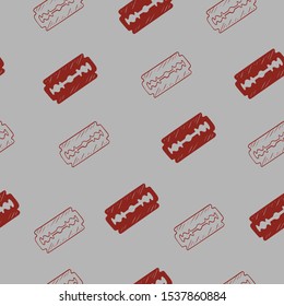 Seamless pattern with razor blades.