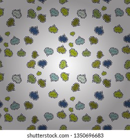 Seamless pattern with realistic beautiful white, black and green heart. Love and Holiday theme. Vector illustration. Happy Valentines day.