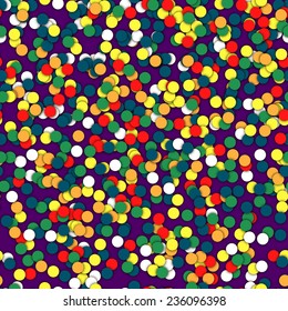 Seamless Pattern of Realistic Colorful Confetti. Celebration Holiday Vector Background