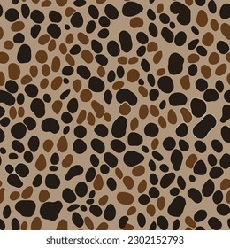 seamless pattern with realistic leopard spots