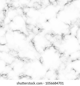 Seamless pattern with realistic marble texture in white and gray color. Vector illustration.