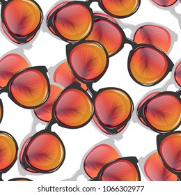 Seamless pattern of realistic sunglasses