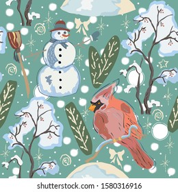 Seamless Pattern with really cute gingerbead cookies. Lovely Design. European Style