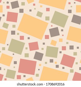 Seamless pattern with rectangles and squares on a light background