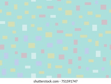 Seamless pattern with rectangles with stripes on a light background. Repeating vector pattern.