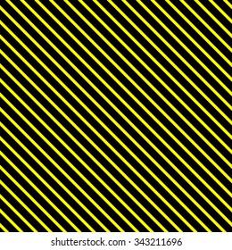 Seamless pattern of recurring sloping stripes thin yellow and black wide.