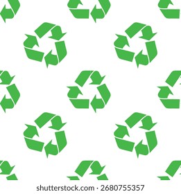 seamless pattern with recycle icon symbol.eps