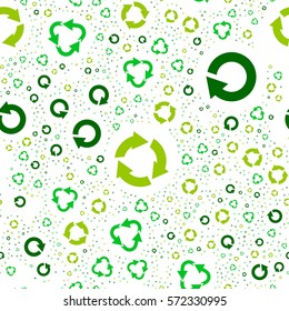 Seamless Pattern With Recycle Symbols. Eco Friendly Design.