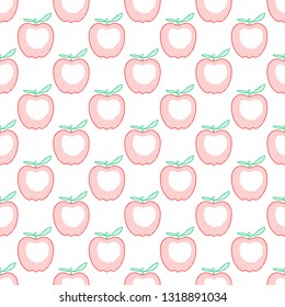 Seamless pattern of the red apples