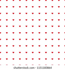 Seamless pattern of red beautiful hearts