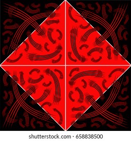 seamless pattern red and black abstract  background.