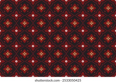 Modelo inconsútil con las flores rojas y negras, Descarga de archivo digital