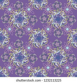 Seamless pattern with a red, black and purple bright summer floral print, flowers, foliage.