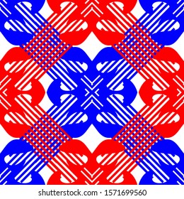 Seamless pattern red and blue background for backgrounds textile industries batik