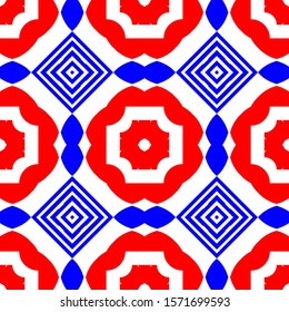 Seamless pattern red and blue background for backgrounds textile industries batik