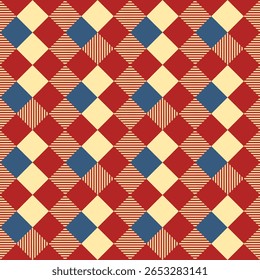 padrão perfeito com xadrez vermelho e azul, padrão de tecido, papel de embrulho para presente, tampa do notebook, estojo do telefone 