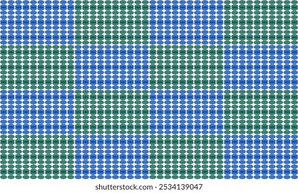 Seamless pattern with red, blue and green circles on white background, polka dot checkerboard for backdrop, wallpaper template, repeat style design for fabric print, square block