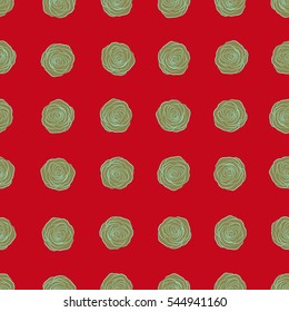 Seamless pattern with red, blue and neutral roses. Vector illustration. Abstract seamless background with flying red, blue and neutral roses.