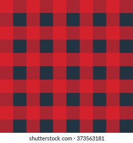 Seamless pattern. Red blue plaid. Pattern In swatch.