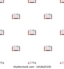 Seamless pattern with red books on white background. Vector illustration for design, web, wrapping paper, fabric, wallpaper.