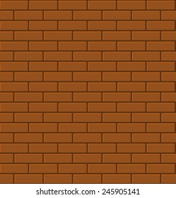 Seamless Pattern of Red Brick. Vector illustration