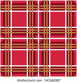 Seamless pattern red checkered. Merry Christmas and Happy New Year decoration. Vector backdrop.