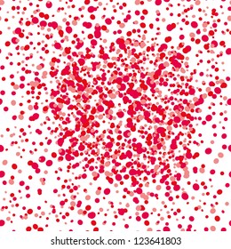 seamless pattern of red circles, vector's illustration
