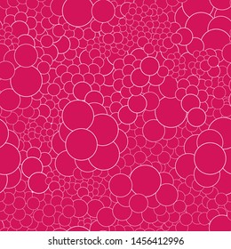 Seamless pattern with red circles with white outline. Ideal for textiles, packaging, paper printing, simple backgrounds and textures.