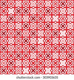 Seamless pattern of red crosses