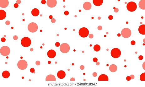 Seamless pattern with red dots