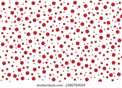 Seamless pattern with red dots on a white background