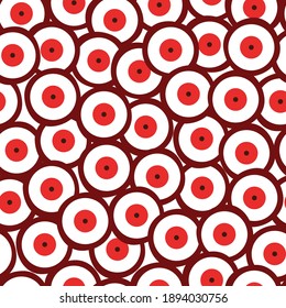 seamless pattern with red evil eyes vector illustration
