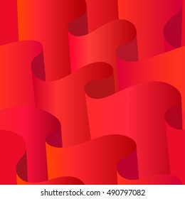 Seamless pattern of red flags. The concept of revolution, socialism and communism.
