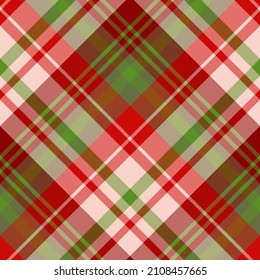 Seamless pattern in red and green colors for plaid, fabric, textile, clothes, tablecloth and other things. Vector image. 2