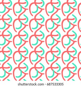 Seamless pattern with red and green lines.