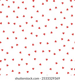 Seamless pattern with red hearts.