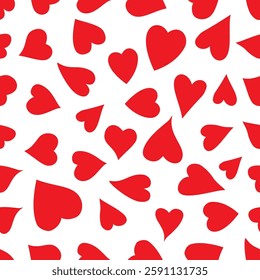A seamless Valentine’s pattern with red hearts on a white background, perfect for romantic designs.
Elegant heart-themed pattern ideal for fabric, wallpaper, and wrapping paper.
Minimalist red hearts