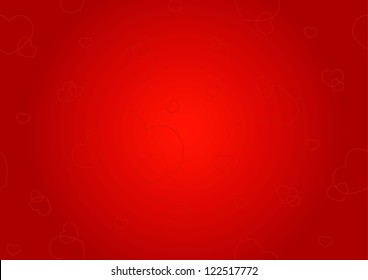 Seamless pattern with red hearts Valentine's Day