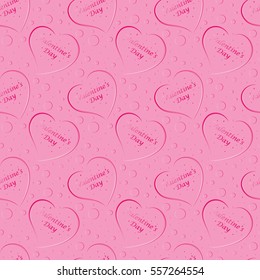 seamless pattern of red hearts, valentines day on a valentines background