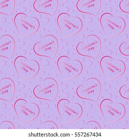 seamless pattern of red hearts, valentines day on a valentines background